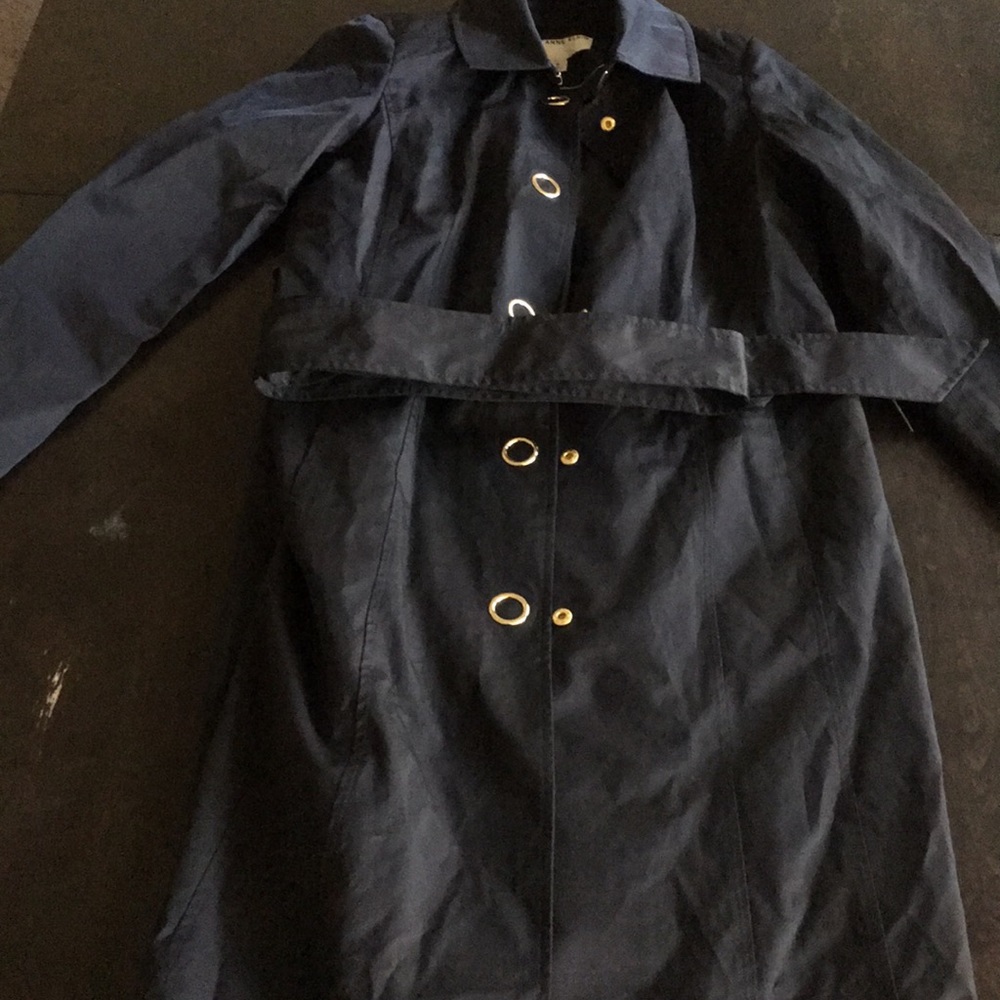 Anne Klein Black Overcoat w/Belt